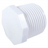 PLUG THREADED WHITE PVC - 1/4" (MNPT)