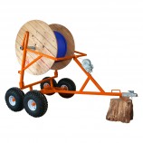 REMORQUE DÉVIDOIRE À MAÎTRE-LIGNE TANDEM - 47" LARGE X 60" DIAMÈTRE - ORANGE