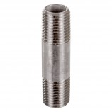 MAMELON CÉDULE 40 FILETÉ MÂLE INOX 316 - 1/8" X 2" (MNPT X MNPT)