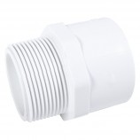 ADAPTATEUR FILETÉ MÂLE PVC BLANC - 3/4" (MNPT X COL)