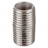 MAMELON CÉDULE 40 FILETÉ MÂLE INOX 316 - 1/2" X FERMÉ (MNPT X MNPT)