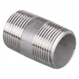 MAMELON CÉDULE 40 FILETÉ MÂLE INOX 316 - 1" X 2" (MNPT X MNPT)