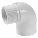 ELBOW 90° SOC MALE THREADED WHITE PVC - 1 1/2" (SOC X MNPT)