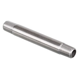 MAMELON CÉDULE 40 FILETÉ MÂLE INOX 316 - 1/4" X 4" (MNPT X MNPT)