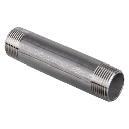 MAMELON CÉDULE 40 FILETÉ MÂLE INOX 316 - 3/4" X 5" (MNPT X MNPT)