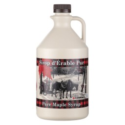 CRUCHON DE PLASTIQUE - IMPRESSION 3 COULEURS QUÉBEC - 2L - AVEC CAPUCHON BRUN (50/BTE)