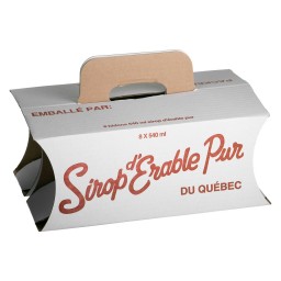 BOÎTE DE RÉEXPÉDITION BLANCHE AVEC POIGNÉE POUR CANNES - 8 X 540 ML (25/PQT)