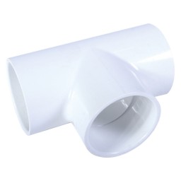 ADAPTATEUR EN "T" COLLÉ PVC BLANC - 2" (COL X COL)