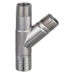 RACCORD INOX "Y" RÉDUIT - 1 1/4'' X 1'' X 1" (INS X MNPT X MNPT)