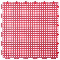 TUILE GRILLAGEE NERVURE 0.003" - 12" X 12" - ROUGE CLAIR