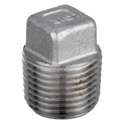 BOUCHON À TÊTE HEXAGONALE FILETÉ MÂLE INOX 316 - 1/4" (MNPT)