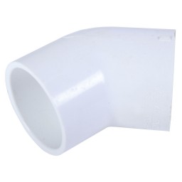 COUDE 45° COLLÉ PVC BLANC - 1 1/2" (COL X COL)
