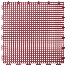 TUILE GRILLAGEE NERVURE 0.003" - 12" X 12" - ROUGE BOURGOGNE