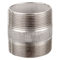 MAMELON CÉDULE 40 FILETÉ MÂLE INOX 316 - 2" X 2 1/2" (MNPT X MNPT)
