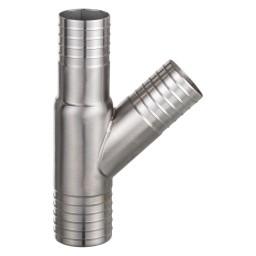 RACCORD INOX "Y" RÉDUIT - 1 1/2'' X 1 1/4'' X 1 1/4" (INS X INS)