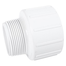 ADAPTATEUR RÉDUIT FILETÉ MÂLE PVC BLANC - 1/2" X 1" (MNPT X COL)