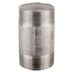 MAMELON CÉDULE 40 FILETÉ MÂLE INOX 316 - 1 1/2" X 4" (MNPT X MNPT)