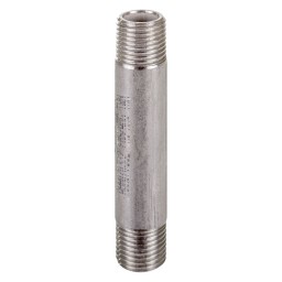 MAMELON CÉDULE 40 FILETÉ MÂLE INOX 316 - 3/8" X 3" (MNPT X MNPT)