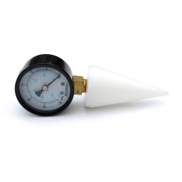 ENSEMBLE CÔNE VÉRIFICATEUR 1/4" FNPT ET MANOMÈTRE À VACCUUM POUR 1 1/2"