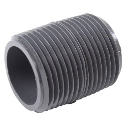 MAMELON FILETÉ MÂLE PVC - 1 1/2" X FERMÉ (MNPT X MNPT)