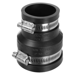 ACCOUPLEMENT DE CAOUTCHOUC RÉDUIT AVEC COLLETS - 2" X 1 1/2"
