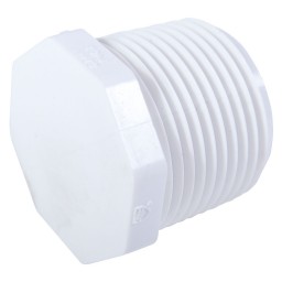 BOUCHON FILETÉ PVC BLANC - 1/4" (MNPT)