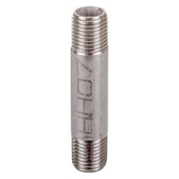 MAMELON CÉDULE 40 FILETÉ MÂLE INOX 316 - 3/8" X 2 1/2" (MNPT X MNPT)