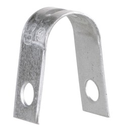 CRAMPE DE TUTEUR 3/8" X 1" - 2 TROUS - GALVANISÉ