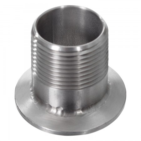 MALE THREADED FITTING 2" FOR 2 1/2" CLAMP - SS