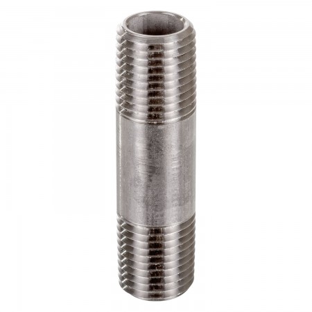 MAMELON CÉDULE 40 FILETÉ MÂLE INOX 316 - 1/2" X 2" (MNPT X MNPT)