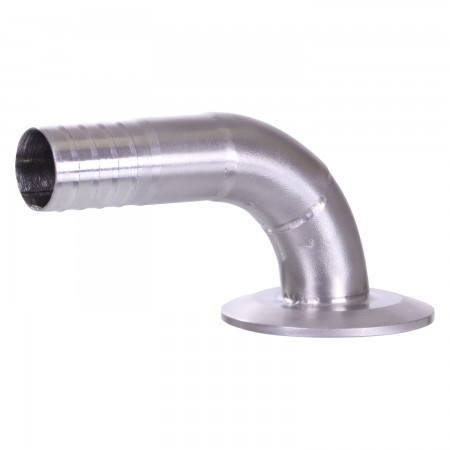 COUDE 90° INSERTION POUR TUYAU VINYLE 1" POUR BRIDE 2" - INOX