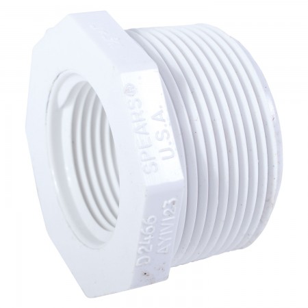 RÉDUIT FILETÉ MÂLE/FEMELLE PVC BLANC - 1 1/4" X 3/4" (MNPT X FNPT)