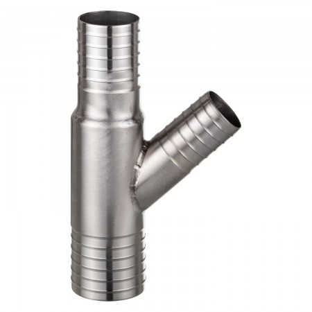 RACCORD INOX "Y" RÉDUIT - 1 1/4'' X 1'' X 3/4" (INS X INS)