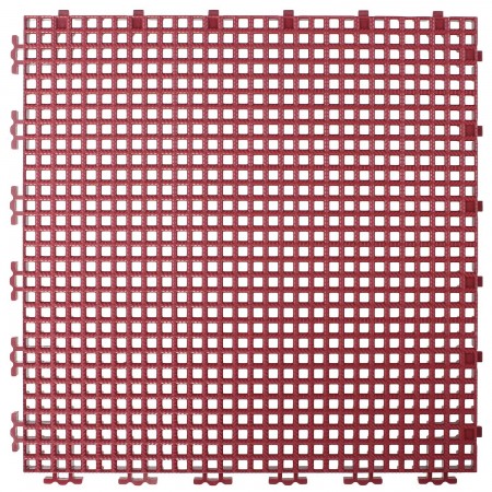 TUILE GRILLAGEE NERVURE 0.008" - 12" X 12" - ROUGE BOURGOGNE
