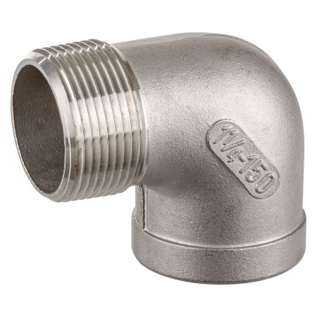COUDE DE RUE INOX - FILETÉ MÂLE/FEMELLE - 1 1/2" (MNPT X FNPT)