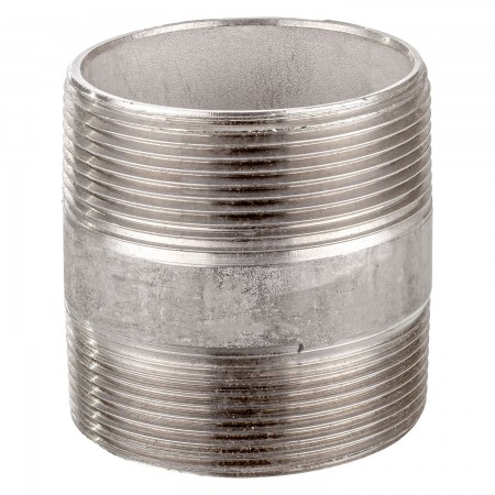 MAMELON CÉDULE 40 FILETÉ MÂLE INOX 316 - 2" X 2 1/2" (MNPT X MNPT)
