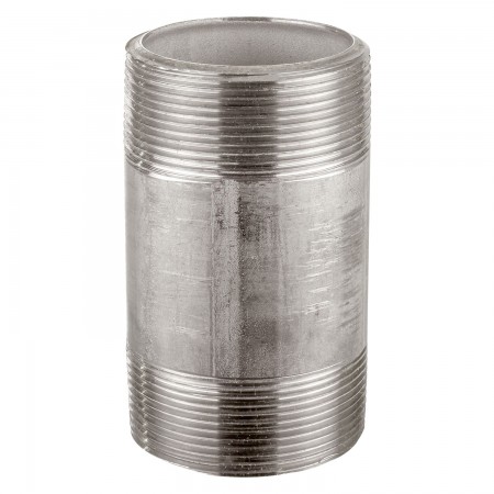 MAMELON CÉDULE 40 FILETÉ MÂLE INOX 316 - 1 1/2" X 4" (MNPT X MNPT)